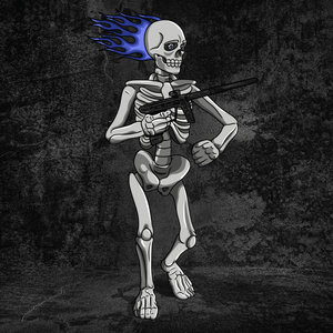 Adrenaline Skully NFT - Dust Black in Bones - Adrenaline