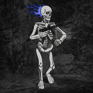 Adrenaline Skully NFT - Dust Black in Bones with Swab - Adrenaline