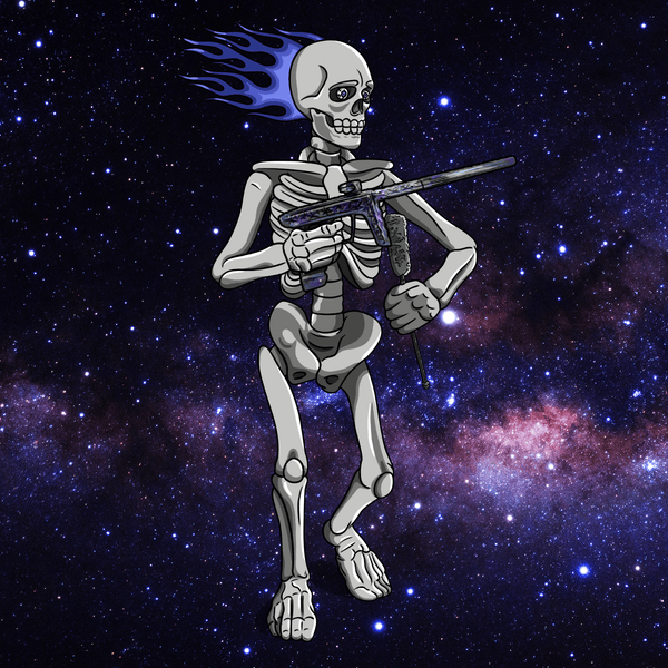 Adrenaline Skully NFT - Galaxy in Bones with Swab - Adrenaline