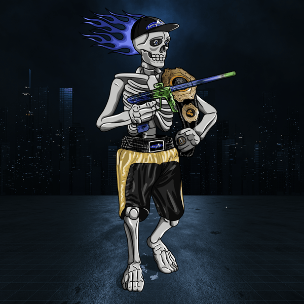 Adrenaline Skully NFT - Joker in Champion with Hat and Ring - Adrenaline