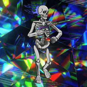 Adrenaline Skully NFT - Prism in Bones with Ring - Adrenaline