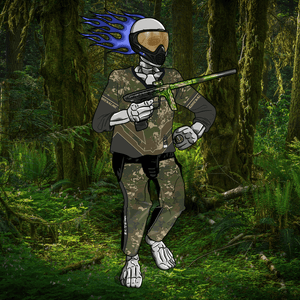 Adrenaline Skully NFT - Regiment in Woods with Goggles and Ring - Adrenaline