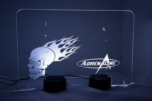 Lighted Adrenaline Display Stand - Clear with Dual Multi-Color LED Arrays - Adrenaline